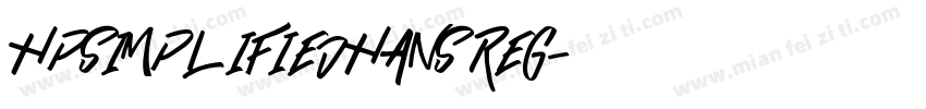 HPSIMPLIFIEDHANS REG字体转换